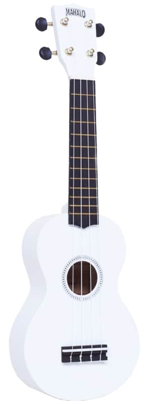 Mahalo Rainbow Series Soprano Ukulele, White MR1WT-U image 1