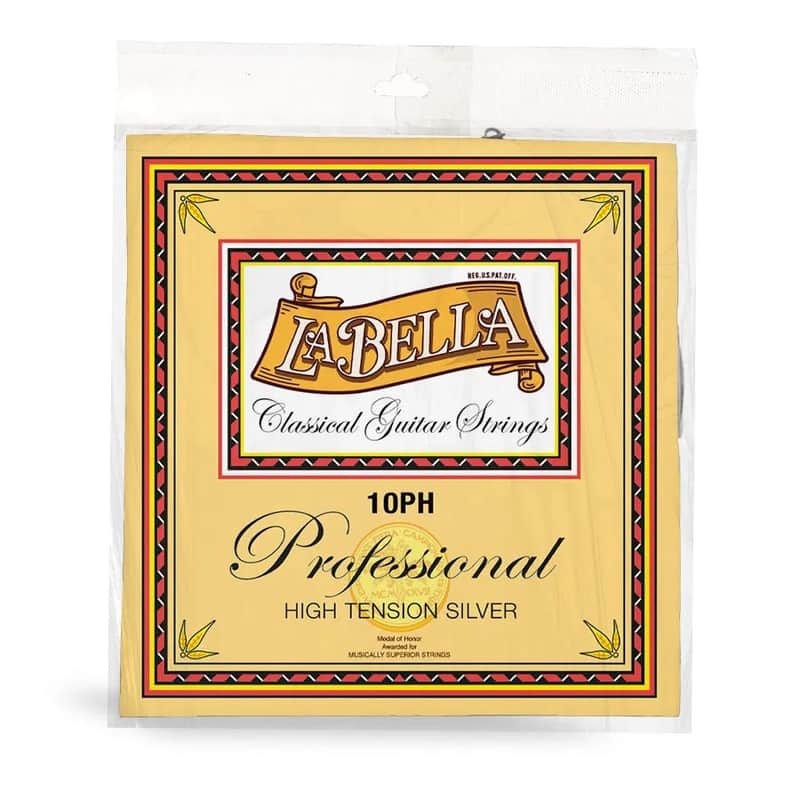 La Bella 10PH Professional Series Classical Guitar Strings – High Tension, Silver-Plated Basses Bild 1