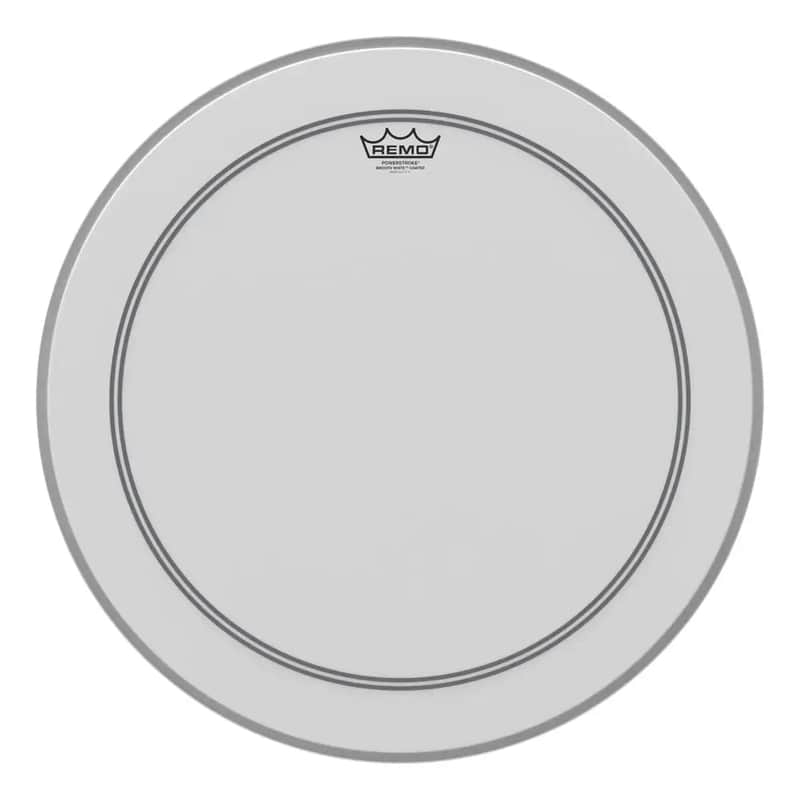 Remo Powerstroke P3 Coated Smooth White Bass Drumhead 24" image 1