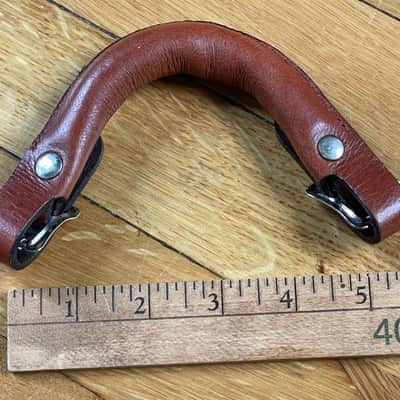 Leather buckle handle for Gibson tan case w/ figure 8 handle Les Paul L5 es 275 SG Flying V image 13