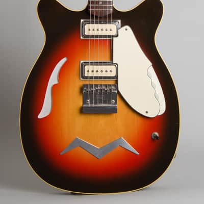 Micro-Frets Wanderer Semi-Hollow Body Electric Guitar (1969), ser. #1560, original black tolex hard shell case. image 3