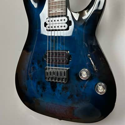 Schecter Omen Elite-6 2025 - See Thru Blue Burst image 4