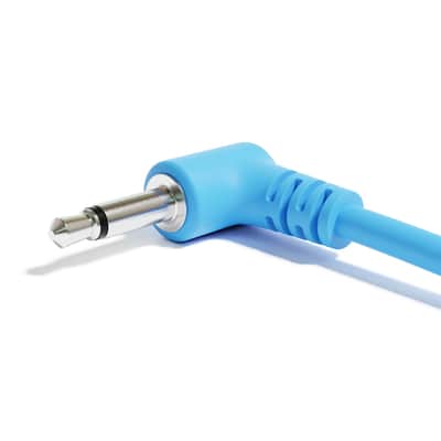 ExcelValley [Blue | 180 cm - 70.87"] 5-Pack - Right Angle Mono Modular Patch Cables image 3