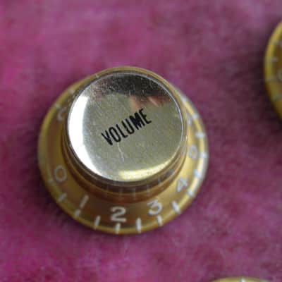 Vintage 1960s Gibson Gold Reflector Knob Set ES-335 SG Standard Custom Les Paul image 3