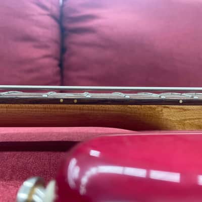Hohner JJ Bass w/ Preamp Squier neck and Upgraded Bridge - Red Flame image 10