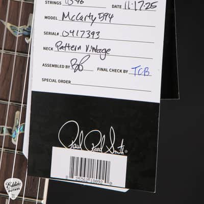 PRS Eddie's Guitars Wood Library McCarty 594 Singlecut Brazilian/Rosewood Neck - Black Gold Burst #417393 image 15