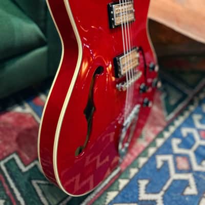 1999 DeArmond by Guild Starfire Custom in Cherry Red w/ Hardcase image 2