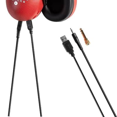 Vic Firth VXHP0012 Wireless Bluetooth Stereo Isolation Headphones - Red image 2