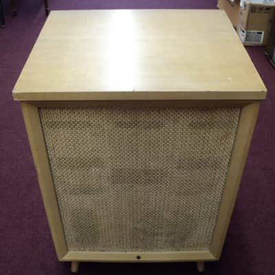 Vintage Columbia Kilosphere Blonde Console Record Player - For Repair image 1