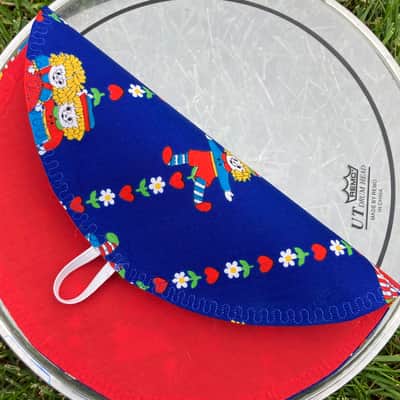 10" reversible cloth drum cover - partial mute - dampener - compare to Drum Tortillas and Big Fat Snare image 2