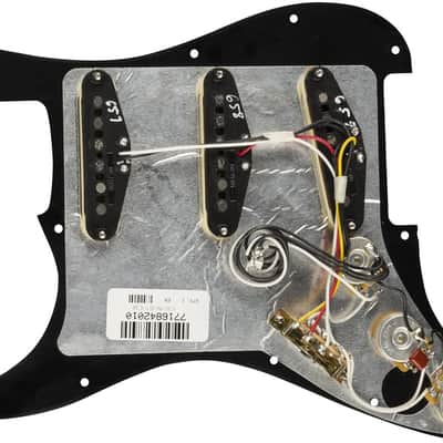 Fender Pre-Wired Strat Pickguard, Tex-Mex SSS, Black 11 Hole Pickguard image 3