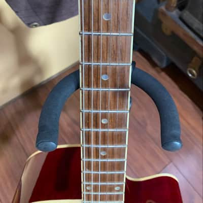 2008 Jay Turser JTAC-43 transparent red acoustic image 3