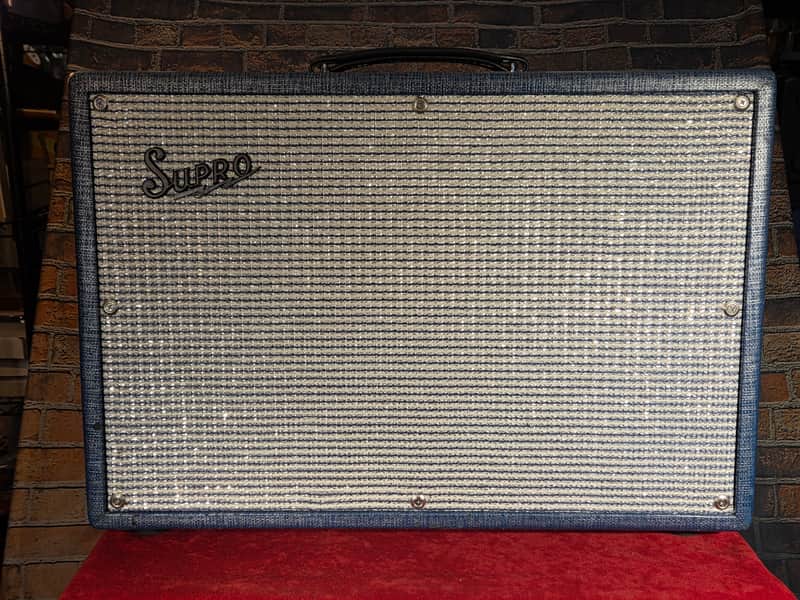 Supro 1624T Dual Tone Reissue 24-Watt 1x12" Guitar Combo Blue Rhino image 1