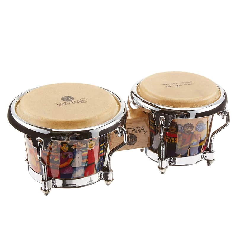 Latin Percussion Santana Mini Tunable Wood Bongos (LPM200-AW) image 1