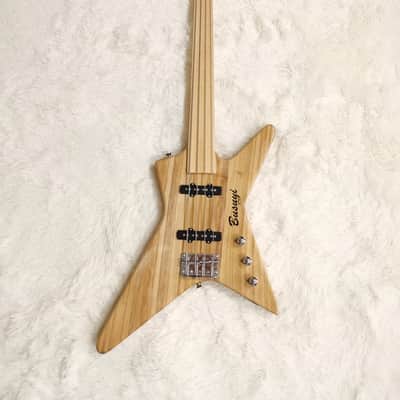 4 Strings Short Scale Set Neck Fretless Bass Busuyi Guitar 2023 image 2