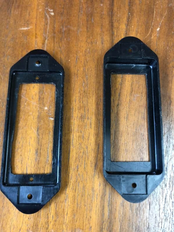 Allparts Dog ear mini humbucker mounting rings 2000's Black image 1