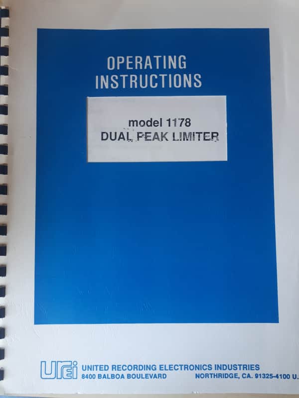 Urei 1178 Dual Peak Limiter