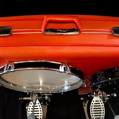 Pan American Drum Company 16" Full Bass OshKosh Electric Suitcase Kick Drum 2018 Vintage Orange image 3