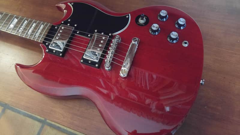 Epiphone SG, G-400 CH Transparent Cherry Gloss Red w/case image 1