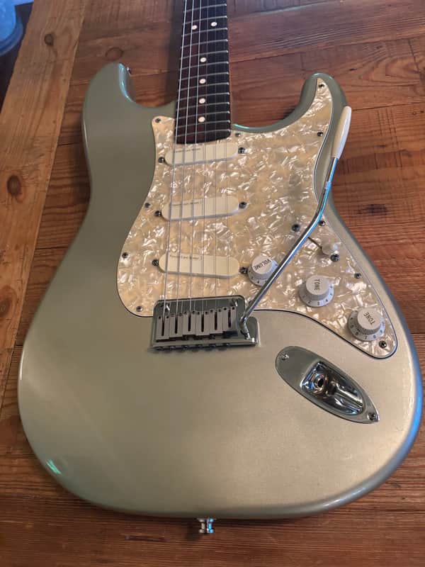 Fender Strat Plus Lace Sensors TBX LSR Schallers 1997 - Inca Silver image 1