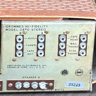 Rare 1958-1960 Grommes Model 24PG Stereo Tube Amplifier image 3