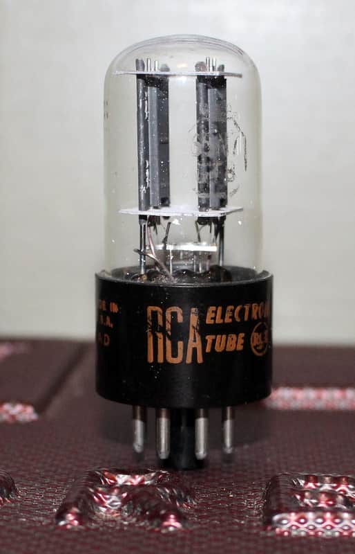 RCA 6SN7GTB VT-231 6SN7GT D GETTER BLACK LADDER PLATE VINTAGE 1964 image 1