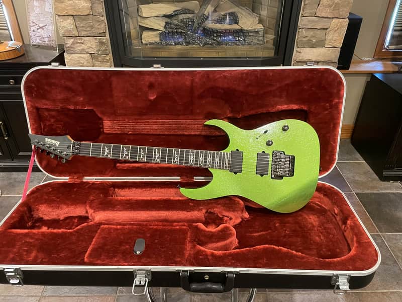 2006 Ibanez j.custom - Ultra Rare "Lizard Skin Candy Pearl Green" (Near Mint) image 1