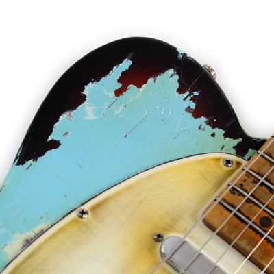 1992 Fender MIM Telecaster Customized by East Gloves Guitars in Relic Daphne Blue Finish image 14