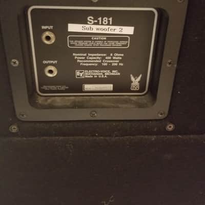 Electro-Voice EV S-181 18" Passive Subwoofers Sub Pair image 8