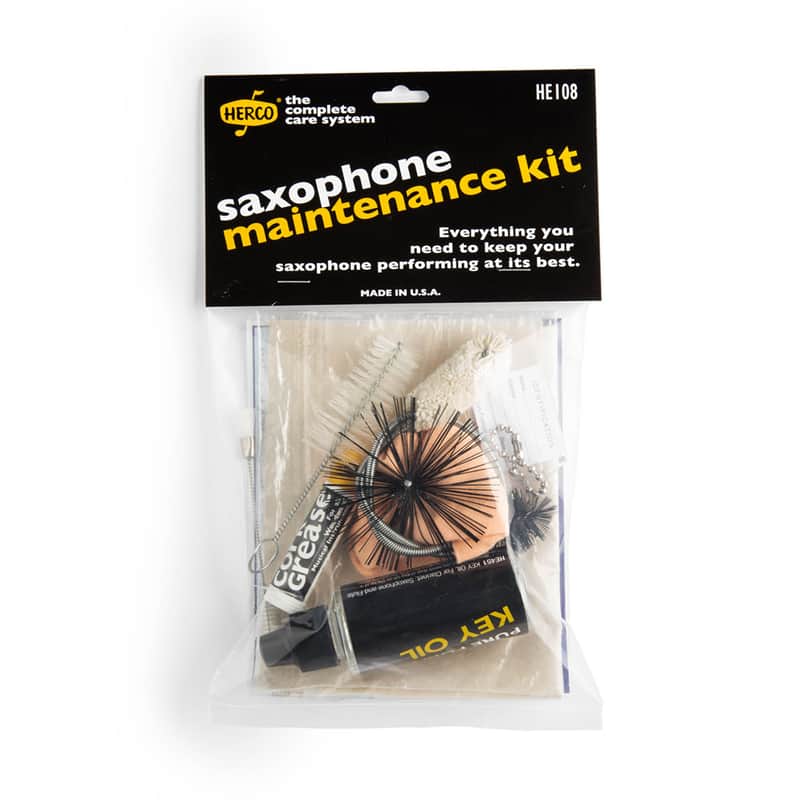Mint Herco HE108 Saxophone Maintenance Kit | Swab, Cleaner, Cloth, Key Oil, etc image 1
