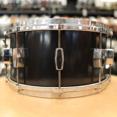 Vintage Milestone Percussion 7x14" Fiberglass Composite Snare Drum (Black) image 8