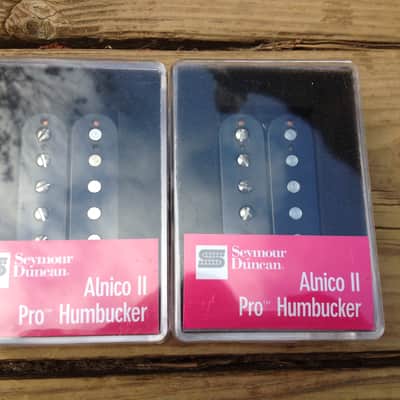 Seymour Duncan APH-1 Alnico II Pro Neck & Bridge Pickup Set Black Humbucker image 1