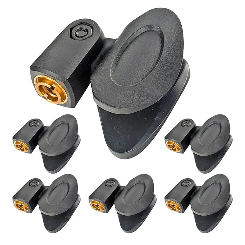 New Microphone Clip Holder 6 Pieces with Screw Adapters 5/8 to 3/8 Inch image 1