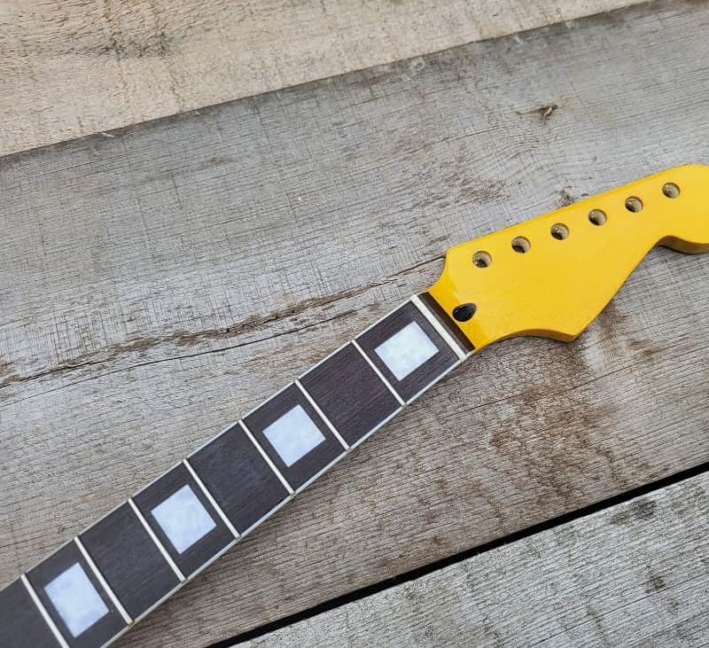 22 Steel Fret Pearloid with Binding rosewood ST Neck guitar Neck replacement fits OEM Project image 1