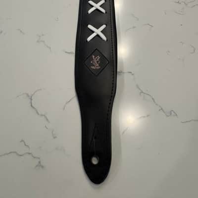 Minotaur Dave X Black Leather Guitar Strap Handmade in Europe New, David Gilmour image 4