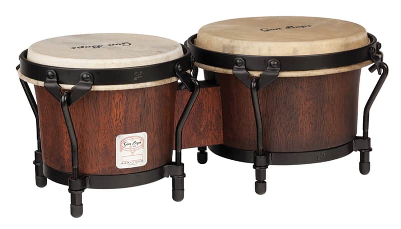 Gon Bops Mariano Series Bongos Natural Lacquer/Durian Wood/Natural Hide Heads | Authorized Dealer