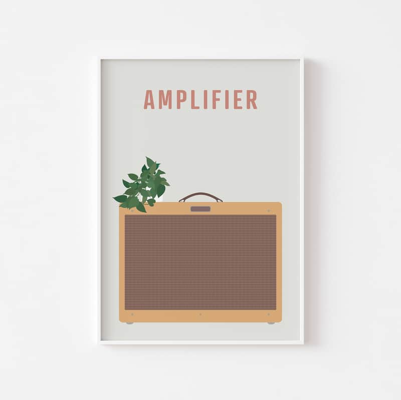 Fender Amplifier Print - Guitar Amp Poster, A3 Size image 1