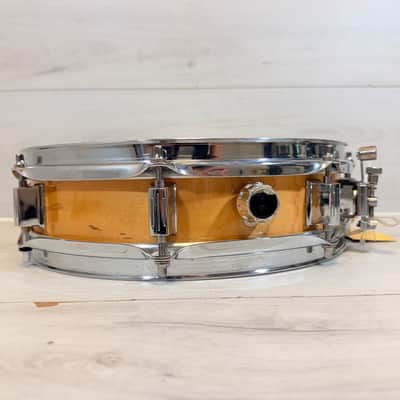 Ludwig Rocker Elite 3x13 Piccolo Maple Snare Drum Natural Finish 1990's image 3