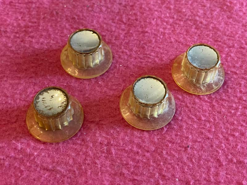 1960's vintage Kay gold knobs for archtop jazz ll old kraftsman galaxy truetone speed demon red devil aristocrat  K-300 image 1