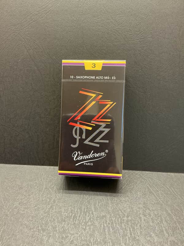 Vandoren Zz Jazz #3 Eb Alto Saxophone Box of Ten Reeds SR413 | Reverb