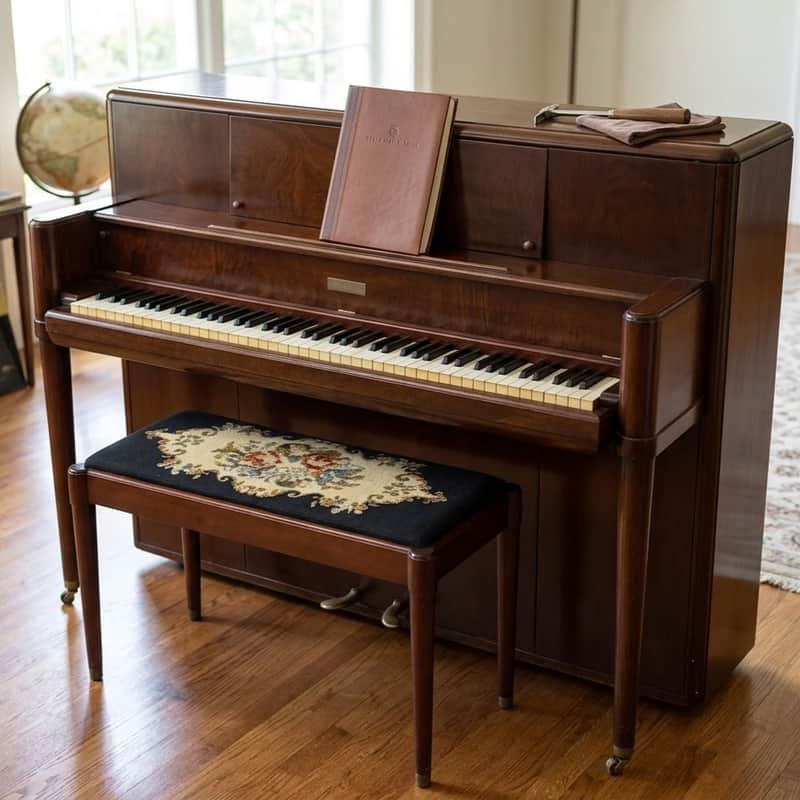 Steinway & Sons Model E547 Mahogany Console Piano Bild 1