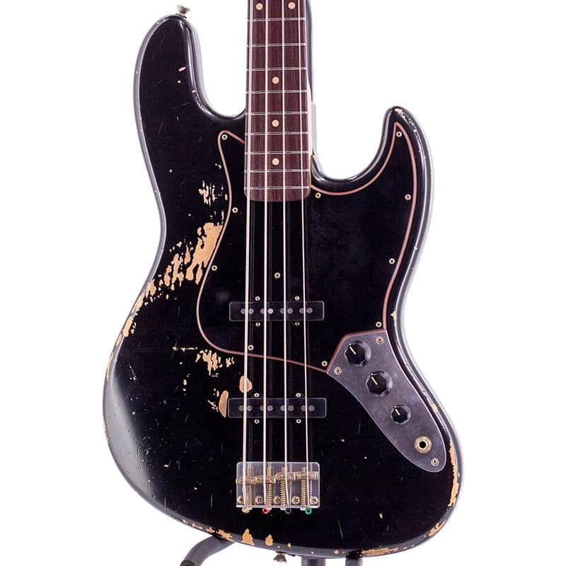 Freedom Custom Guitar Research Retro JB-4st Played Finish (BLK-MH