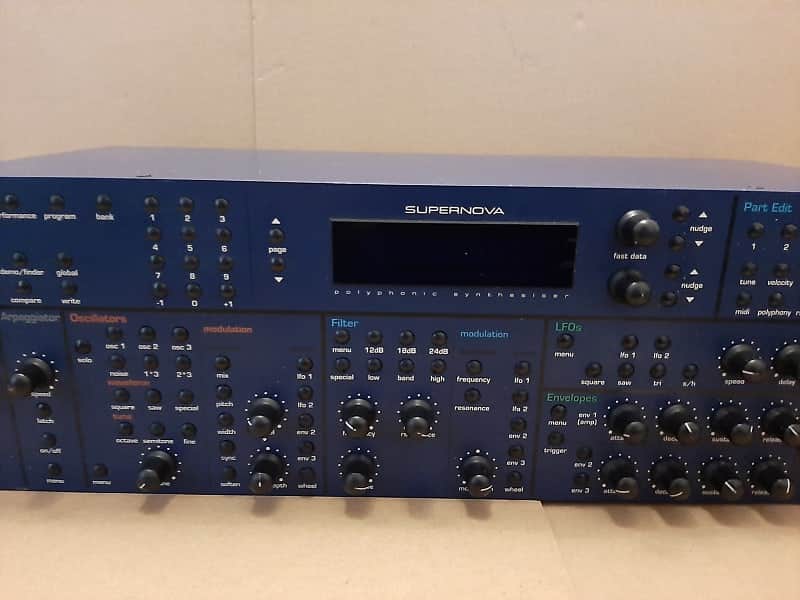 Novation Supernova Polyhpnic Rackmount Synthesizer 1998 - Blue image 1