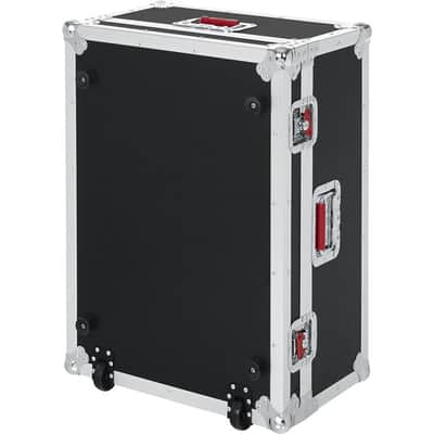 Gator Non-Doghouse Mixer Case for Midas M32R. Includes tilt & go wheels, plus 4" storage behind mixer. Shallow base allows mixer use while in case. G-TOURM32RNDH image 3