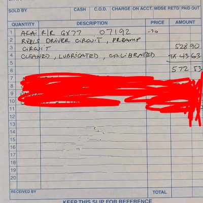 Akai GX-77 reel to reel - [Superb!] condition, refurbished ($600!), original takeup reel, original service manual, extra NOS tape! image 20