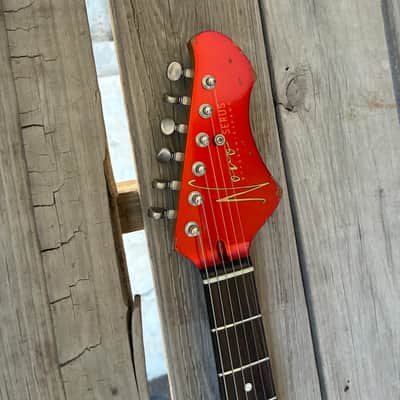 Playing demo link in Description!! Novo Serus J nucleus electric guitar Candy apple red with original case image 5