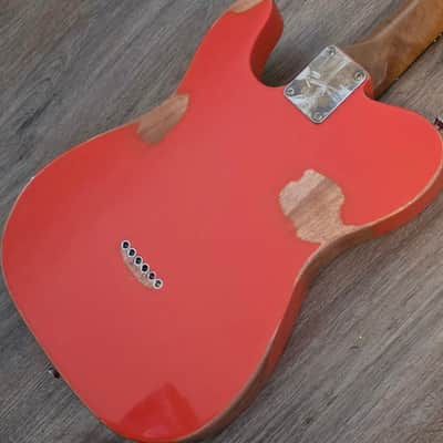 Big River “Moses” T-Style • Aged Fiesta Red Nitro • Roasted Maple/Rosewood Neck • A5 Vintage Style P/U’s image 12