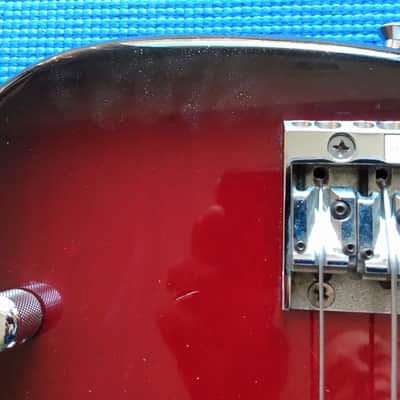 HAMER USA 1996 Cruise "J" Style Fretless Cherry/Black Burst Bass image 19