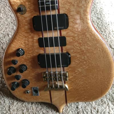 Alembic Series II 4 string bass guitar 1982 Birdseye maple lefty left handed image 1