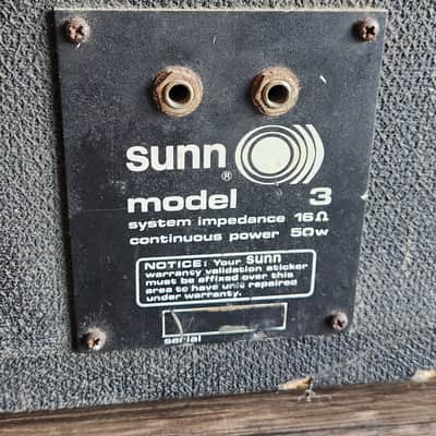 Vintage 1970s Sunn Model 3 2x12" Cabinet Speaker Pair Changed Speakers image 11